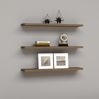 Nástenné police  BOSS orech, 3 ks 2