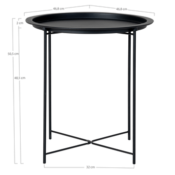 Prístavný stolík BOSTAO čierna 3