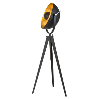 Stojacia lampa BOWY čierna/zlatá 2