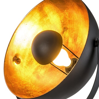Stojacia lampa BOWY čierna/zlatá 3