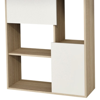 Regál BOX biela/dub sonoma 2