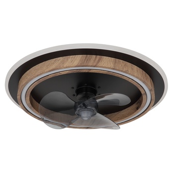 Stropné LED svietidlo s ventilátorom BOZAN čierna/hnedá 4