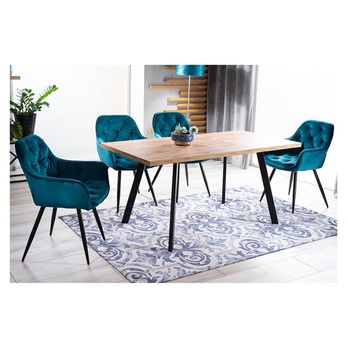 Jedálenský stôl BRACK dub artisan/čierna 1