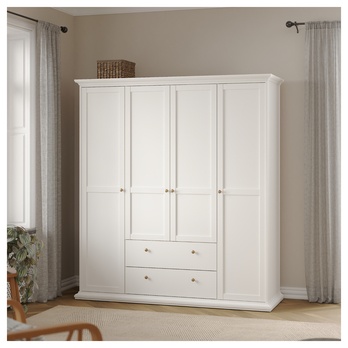 Šatníková skriňa BRAIDY biela 1