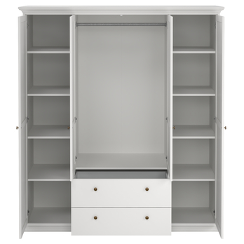 Šatníková skriňa BRAIDY biela 2