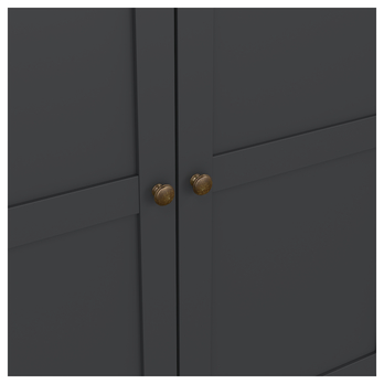 Šatníková skriňa BRAIDY tmavosivá 5