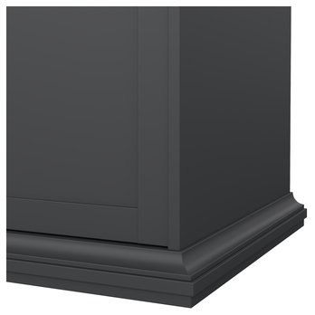 Šatníková skriňa BRAIDY tmavosivá 6