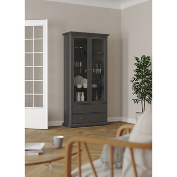 Vitrína BRAIDY sivá 1