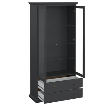 Vitrína BRAIDY sivá 2