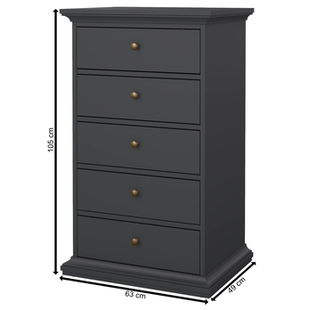 Komoda BRAIDY sivá 9