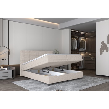 Posteľ boxspring BRAM béžová, 180x200 cm 3