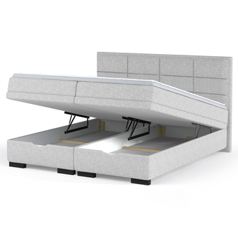 Posteľ boxspring BRAM svetlosivá, 160x200 cm 2