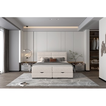 Posteľ boxspring BRAM béžová, 160x200 cm 1