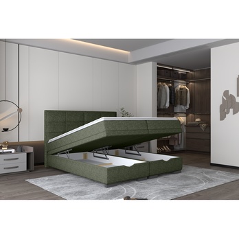 Posteľ boxspring BRAM olivová, 160x200 cm 3