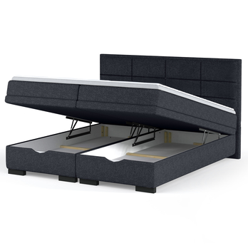 Posteľ boxspring BRAM tmavomodrá, 140x200 cm 2