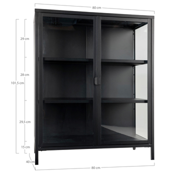 Vitrína BRASBONI III čierna 8