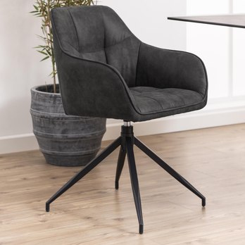 Jedálenská stolička BRENDA sivá/čierna 11