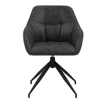 Jedálenská stolička BRENDA sivá/čierna 2