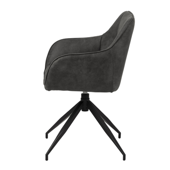 Jedálenská stolička BRENDA sivá/čierna 3