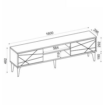TV komoda BRENDON orech 7