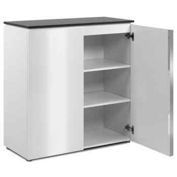 Komoda BREST 1 matera/biela lesk 2