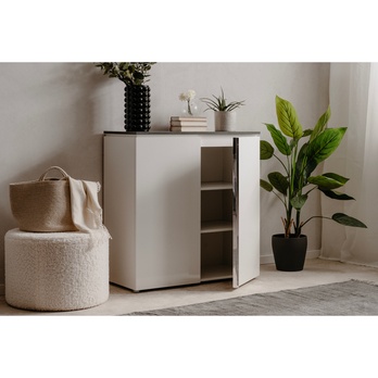 Komoda BREST 1 matera/biela lesk 5