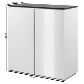 Komoda BREST 1 matera/biela lesk 10