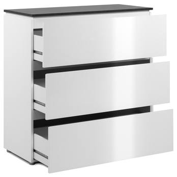 Komoda BREST 2 matera/biela lesk 2
