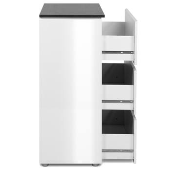 Komoda BREST 2 matera/biela lesk 6