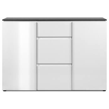 Komoda BREST 3 matera/biela lesk 6