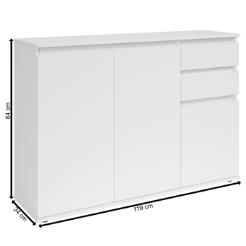 Komoda BREST 3 biela 8