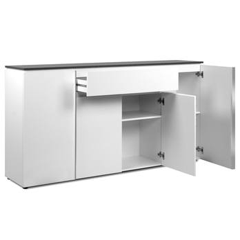 Komoda BREST 4 matera/biela lesk 2