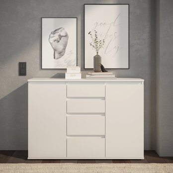 Komoda BREST 4 biela 1