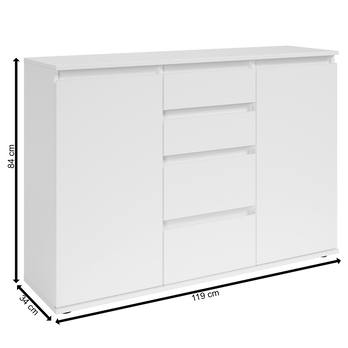 Komoda BREST 4 biela 8