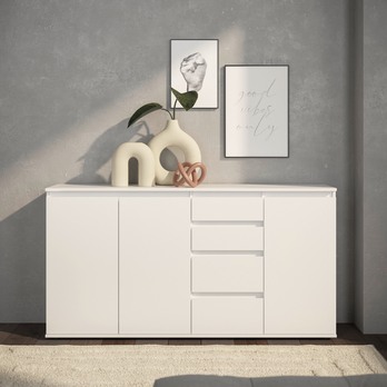 Komoda BREST 5 biela 1