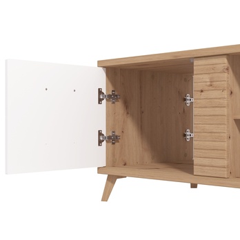 Konferenčný stolík BRETAGNA dub artisan/biela vysoký lesk 2