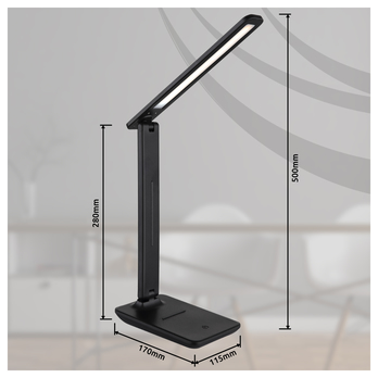 Stolná LED lampa BRIGHTON čierna 8