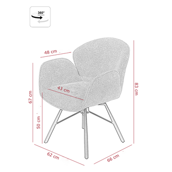 Jedálenská stolička BRISTOL S antracitová 5