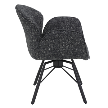 Jedálenská stolička BRISTOL S antracitová, sada 2 ks 5