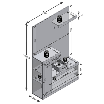 Predsieňová zostava BRISTOL dub viking/matera 1