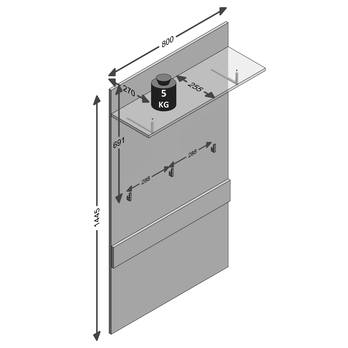 Predsieňový panel BRISTOL matera/dub artisan 2