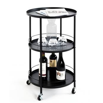 Servírovací vozík BRISTOL čierna 1