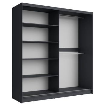 Šatníková skriňa BRNO grafitová 2