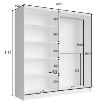 Šatníková skriňa BRNO grafitová 3