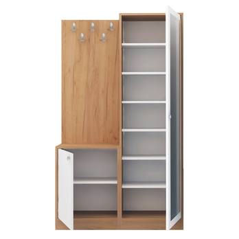 Predsieňová zostava BROC biela/dub 2