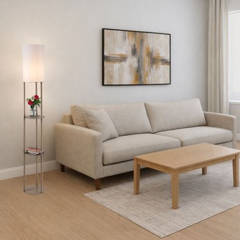 Stojacia lampa BRONN 2 hnedá/biela 1