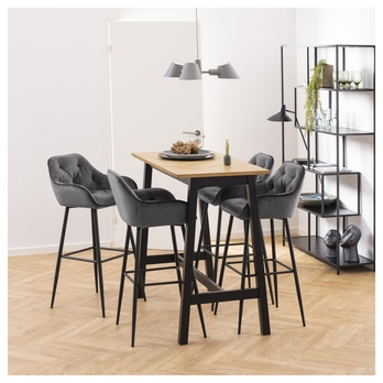 Barová stolička BROOKE 2 tmavosivá 2