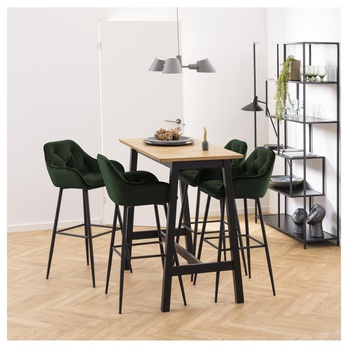 Barová stolička BROOKE 2 tmavozelená 2