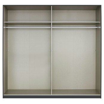 Šatníková skriňa BROOKE sivá/alpská biela, šírka 226 cm 2