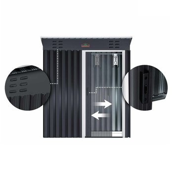 Záhradný domček BRUK antracitová, 185x165x90 cm 3